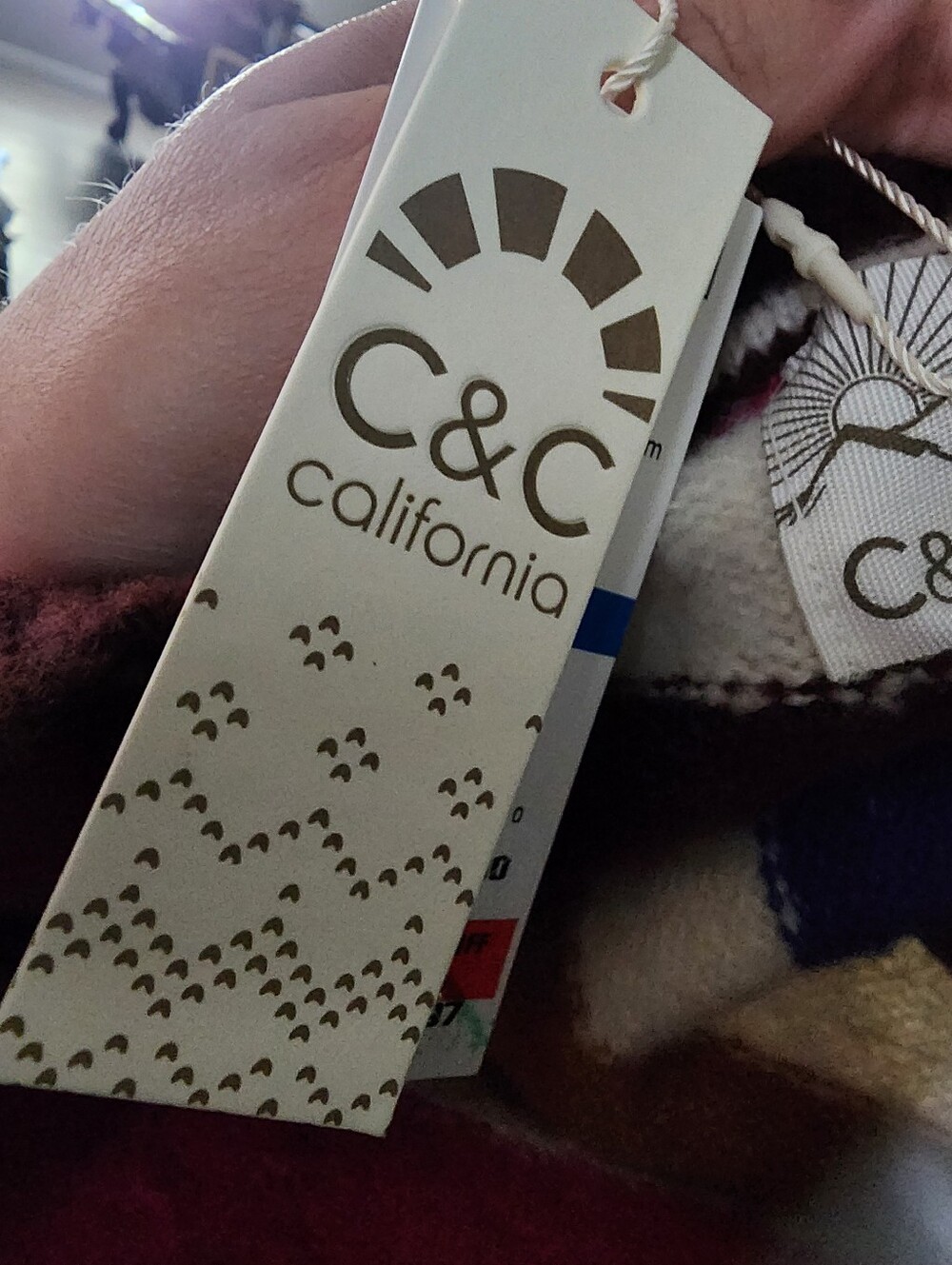 C&C California Multicolor Striped Crewneck Sweater Oversized XL - Picture 7 of 12